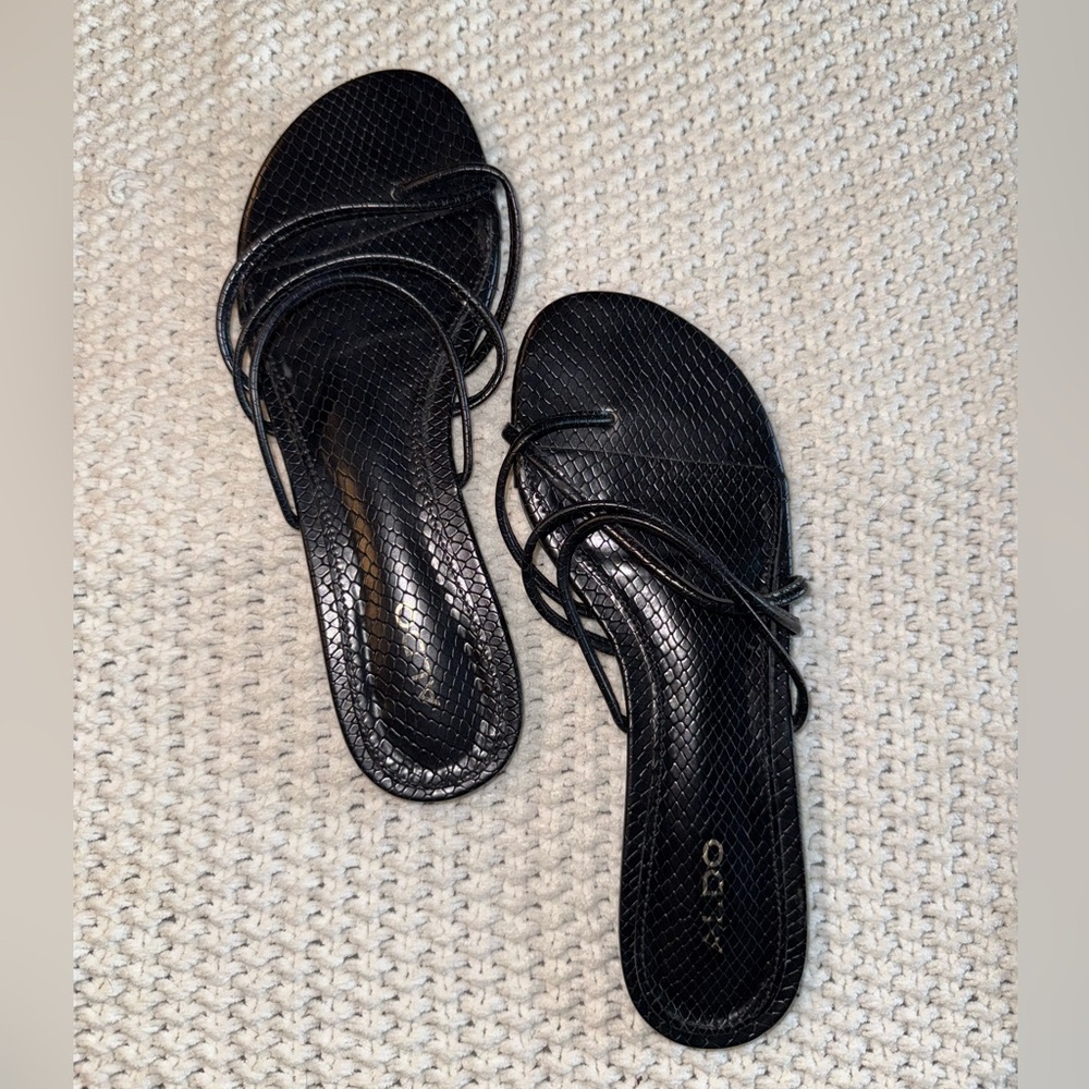Aldo Black Strappy Women's Sandals